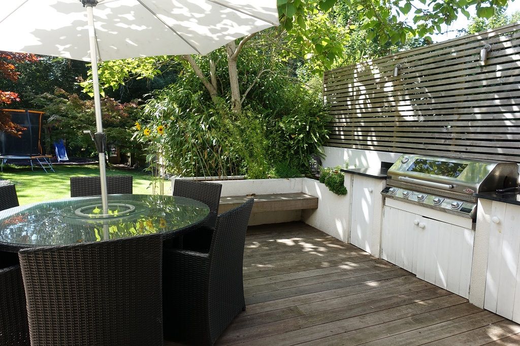 Outside kitchen and dining area